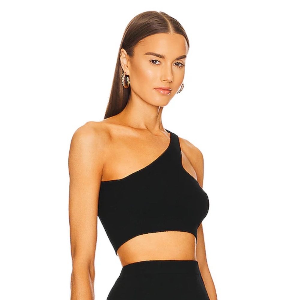 x REVOLVE Corrina Knit Crop Top in Black by Michael Costello